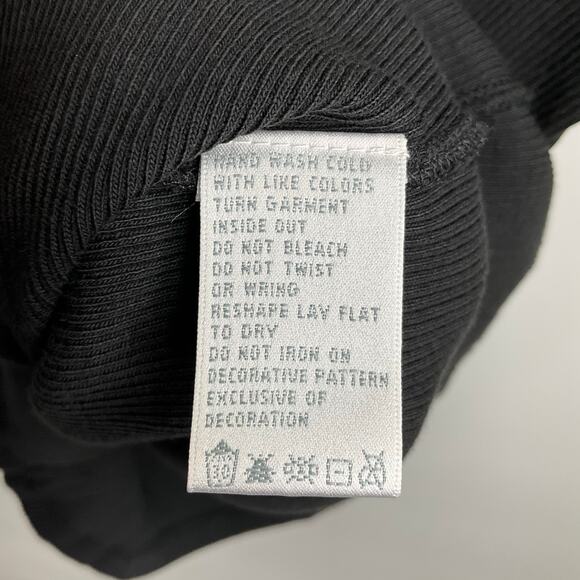 AUGUST SILK VIntage 90s Y2K  Black V-neck Lace Top Fairy Festival  whimsigoth XL - Picture 5 of 10